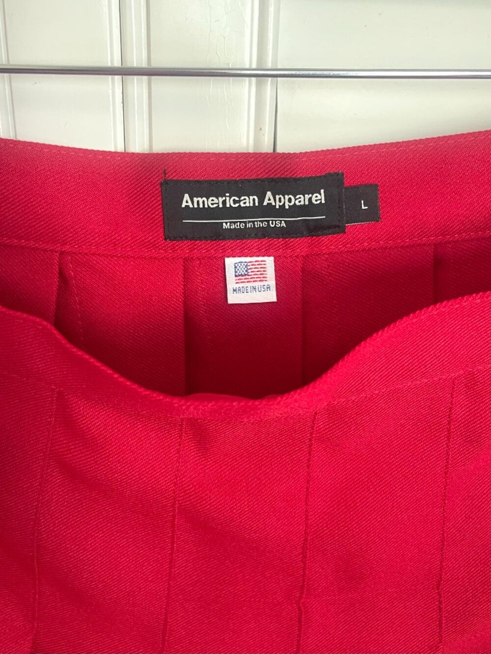 *Vintage* American Apparel Tennis Cheerleader Skirt in Red Size Large - Picture 13 of 16